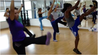 Helping my lovely squad of señoras get it popping at Powerclub Gym in Panama City, Panama
